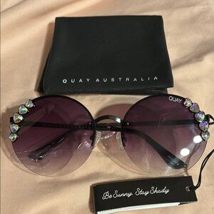 Quay Australia Sunglasses with Black and Purple Lenses